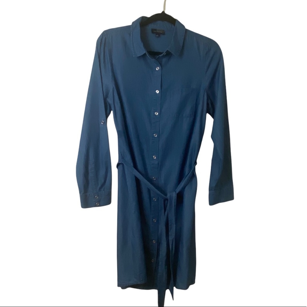 The Limited Lightweight Chambray Shirt Dress (S)